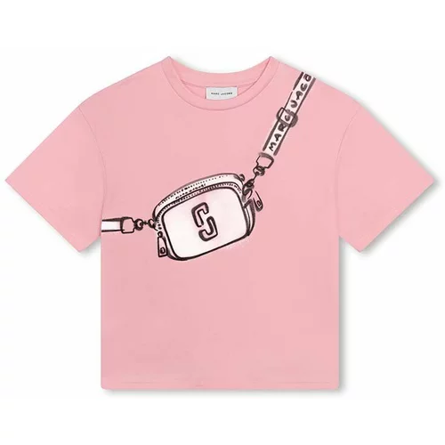 Marc Jacobs Dječja pamučna majica kratkih rukava boja: ružičasta
