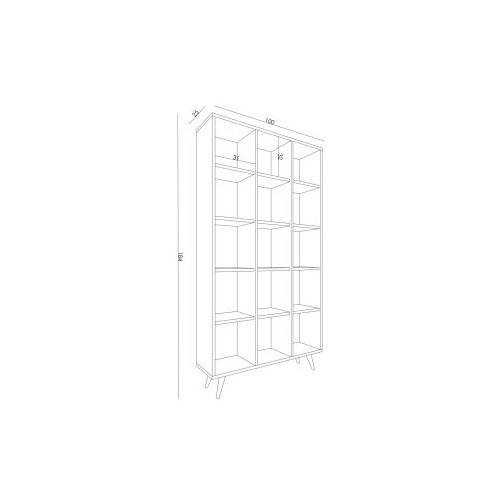 Hanah home Zipa polica za dom, 100x184x25 cm, krem Cijene