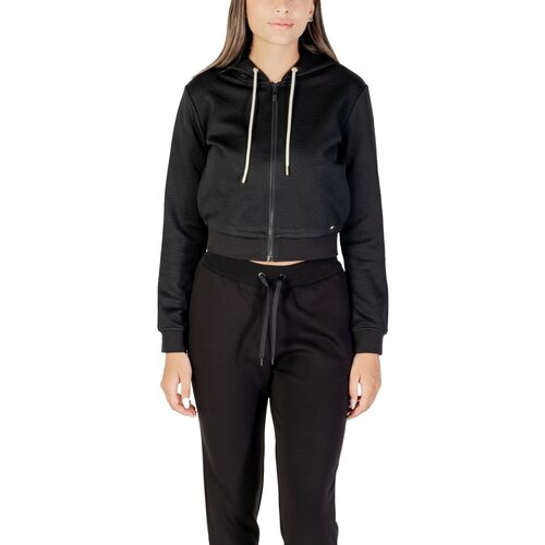 Guess Puloverji 3D PEONY ZIPPER HOODIE JACKET V5YQ06 KBSL2 Črna Slike
