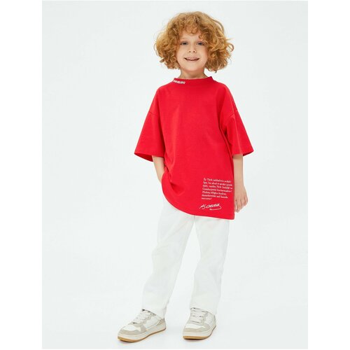 Koton T-Shirt - Red - Oversize Cene