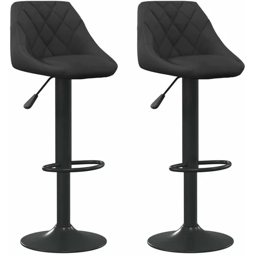  Barski stolčki 2 kosa črn žamet, (20700194)