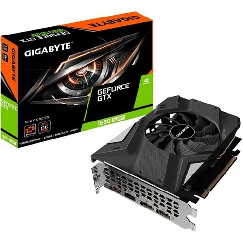 Gigabyte GeForce GTX 1660 SUPER MINI ITX OC 6G GV-N166SIXOC-6GD grafička kartica Slike