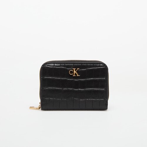 Calvin Klein Croc Medium Flap Wallet Black Universal Cene