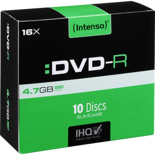  (Intenso) DVD-R 4,7GB pak. 10 komada Slim Case – DVD-R4,7GB/10Slim