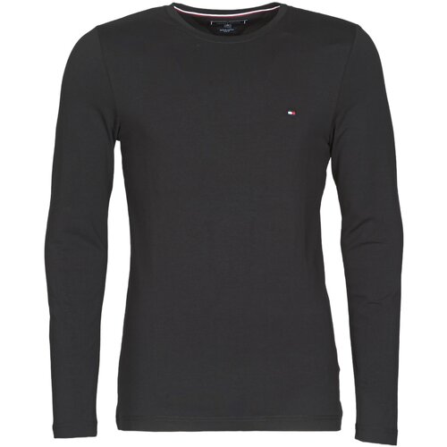 Tommy Hilfiger Majice z dolgimi rokavi STRETCH SLIM FIT LONG SLEEVE TEE Črna Slike