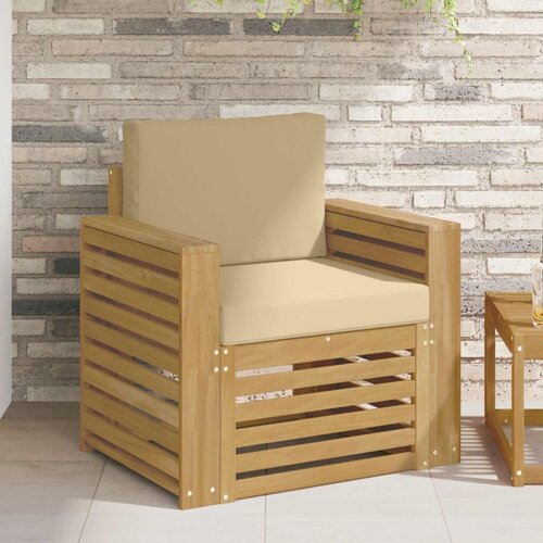  Set vanjskih sofa Poliester Bijela - Bijela i bež &Scaron;iroka ravnina Cijene
