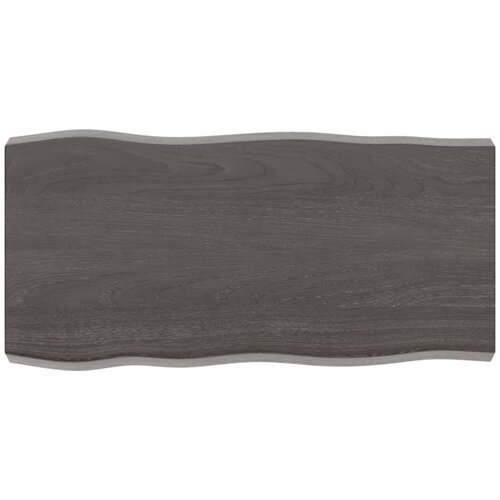 vidaXL Mizna plošča temno siva 80x40x6 cm obdelana trdna hrastovina Cene