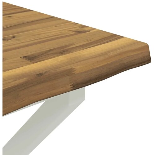  Stol za blagovanje s prirodnim rubom 70 x 70 x 75 cm - Bjeljenje 70 x 70 x 75 cm Živi rub Slike