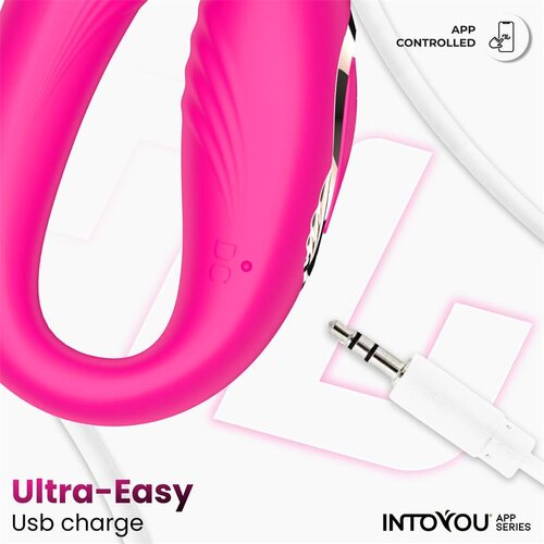 INTOYOU App Series Couty 360 Swinging &amp;amp; Vibrating Couple Toy with App Pink Slike