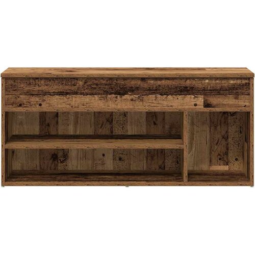  Klupa za cipele boja staro drvo 102x30,5x45cm konstruirano drvo Slike