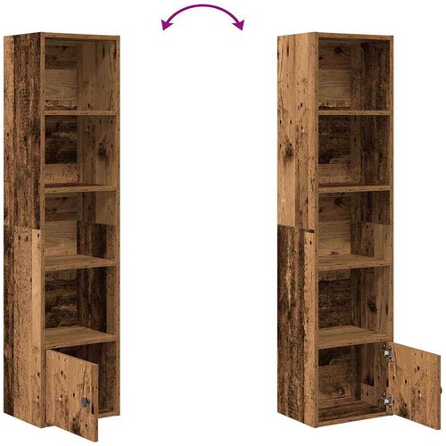 VidaXL Regal za knjige boja starog drva 31x24x127 cm drveni Slike