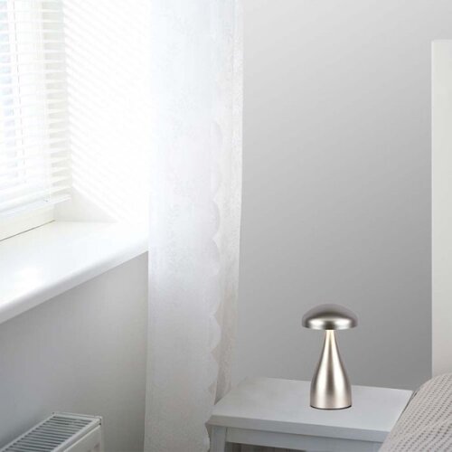  LED prigu&amp;scaron;iva punjiva stona lampa LED/1W/5V 3000-6000K 1800 mAh srebrna Slike