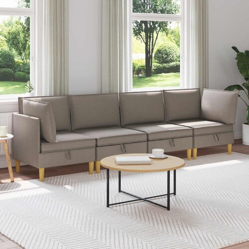  Modularni set sofe sa skladištem 4 pcs Sivosmeđa Tkanina Cene