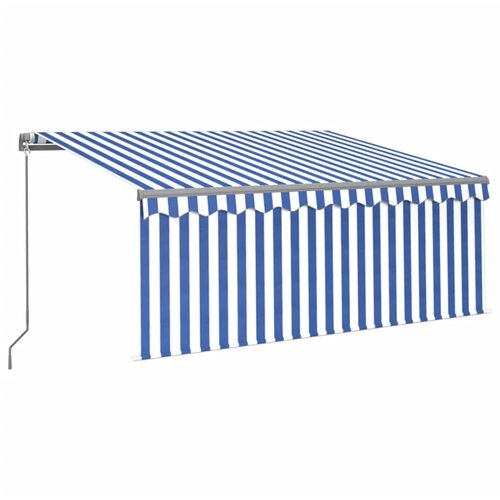 Maison Chic Ročno zložljiva tenda - Senčniki s senčilom 3,5x2,5 m modra in bela, (22038143) Slike