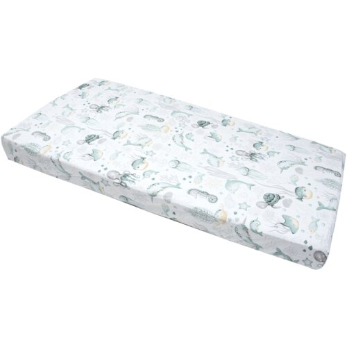 Medi Partners Fitted sheet for bed 120x60 &amp;ndash; cotton &amp;ndash; Ocean Slike