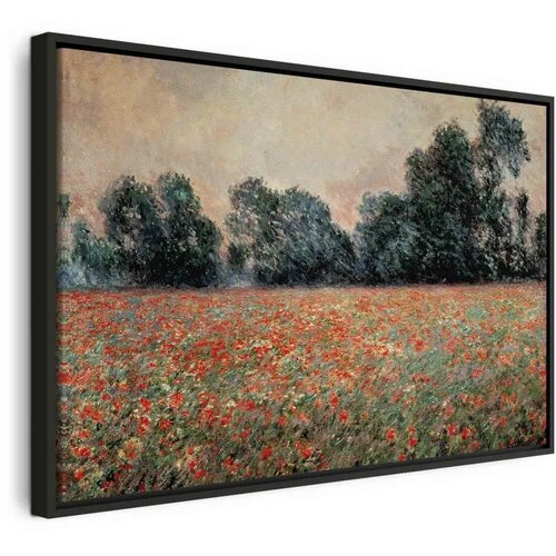  Slika - Claude Monet &ndash; Field with wild Poppies 60x40 U crnom drvenom okviru Cijene