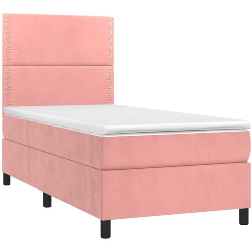 Box spring krevet s madracem ružičasti 80 x 200 cm bar&amp;scaron;unasti Slike