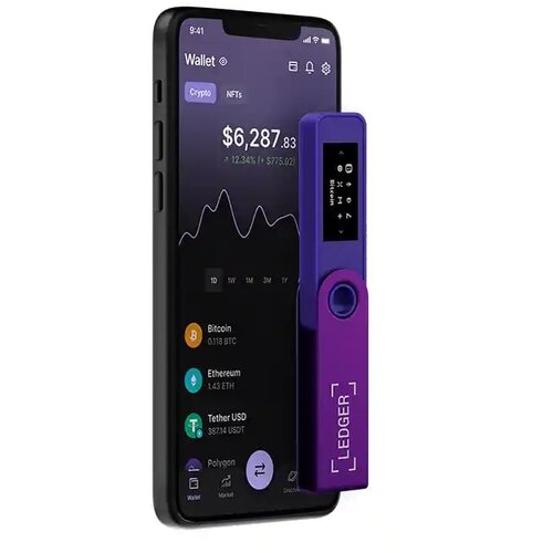 Ledger Kripto novčanik Ledger nano S plus Purple Amethyst Slike