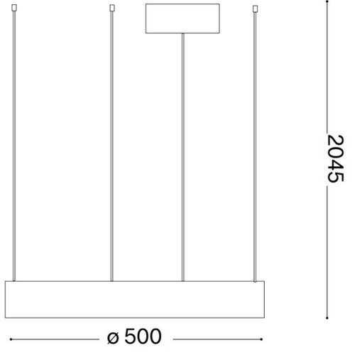 Ideal Lux led luster na sajli oracle LED/28W/230V 3000K prečnik 50 cm cri 90 bela Slike