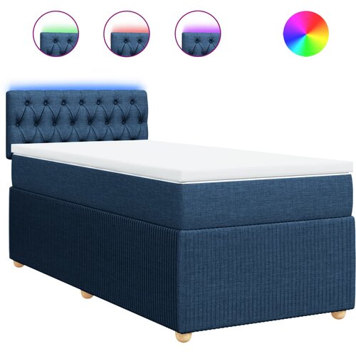 Maison Chic Box spring postelja - Vzmetna postelja z vzmetnico modra 100x200 cm blago SL23091, (21880450) Cene
