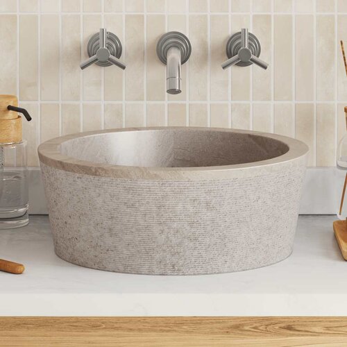  Umivaonik sivi Ø 40 x 15 cm mramorni Cene