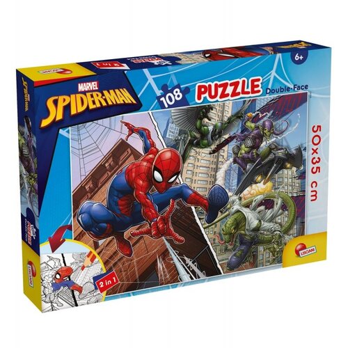 Lisciani Spider-man 2 v 1 sestavljanka s 108 deli in pobarvanka 50x35 cm - Lisciani Cene