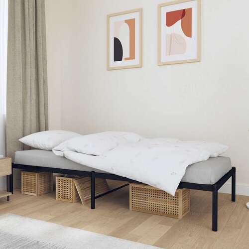 Metalni okvir za krevet crni 75 x 190 cm Cene