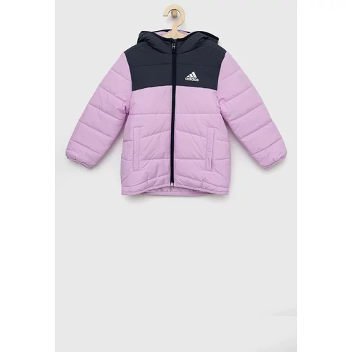 Adidas Otroška jakna vijolična barva