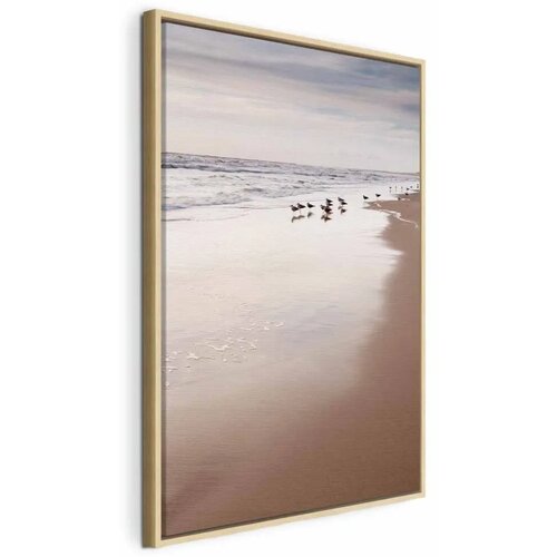  Slika - Autumn Beach (1 Part) Vertical 80x120 U prirodnom drvenom okviru Cijene