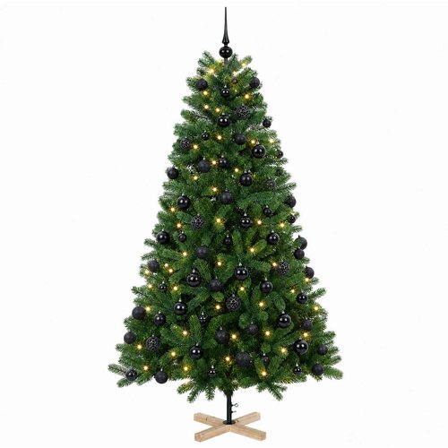  Umjetno božićno drvce s kuglicom 210 cm 300 LED lampica Slike