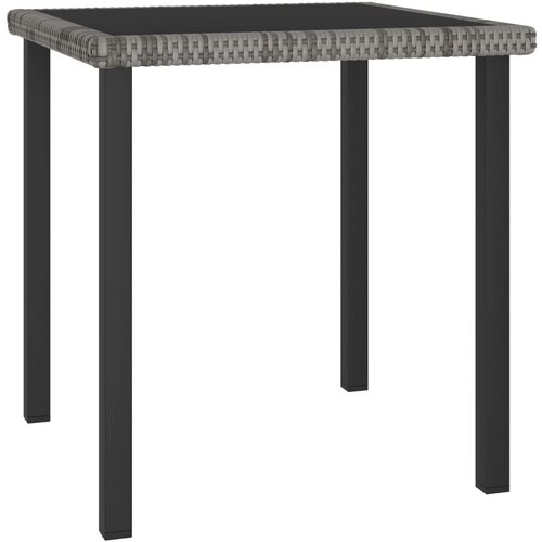 vidaXL Vrtni blagovaonski stol sivi 70 x 70 x 73 cm od poliratana Cijene