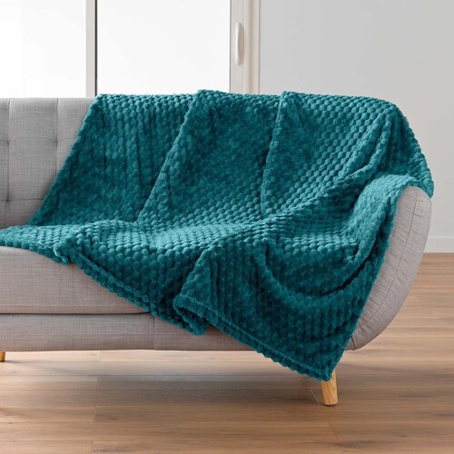 Douceur d int&amp;eacute;rieur Modra odeja iz mikroflanele 125x150 cm Mini Frosty &amp;ndash; Slike