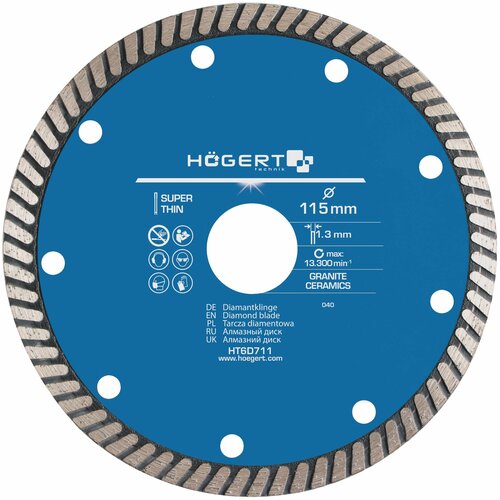 Hogert HT6D711 rezni dijamantni disk super tanak, 115 mm Cene