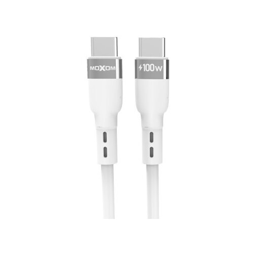 Moxom mx-cb186 silicone type c na type c 100w 1m beli USB data kabal ( u2165 ) Slike