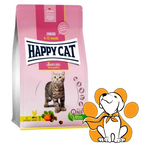 Happy Cat Young Junior Farm Poultry 1,3kg, Granulirana Hrana Premium Kvaliteta Slike