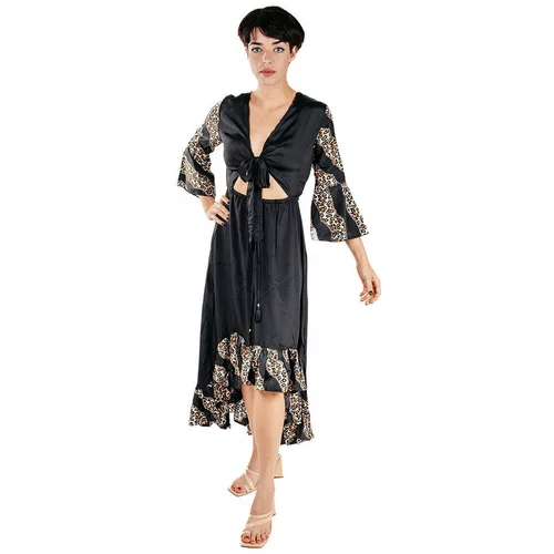 Isla Bonita By Sigris Dolge obleke Dolga Midi Obleka Črna