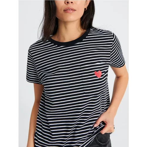 Sinsay ženska majica kratkih rukava s printom 8210J-MLC
