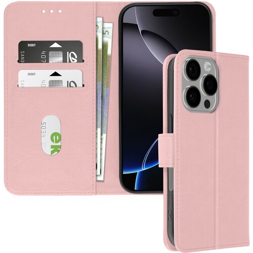 AVIZAR Ohišje za iPhone 16 Pro Clapet Denarnica in držalo za videoposnetek, Šampanjec roza, (5000014363) Cene