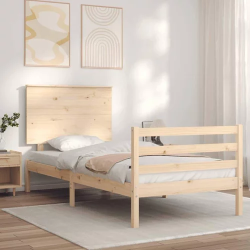  Okvir kreveta s uzglavljem 3FT za jednu osobu od masivnog drva