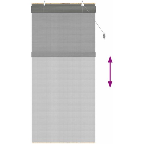 Rolo zavjesa Siva 90 x 220 cm Bambus Slike
