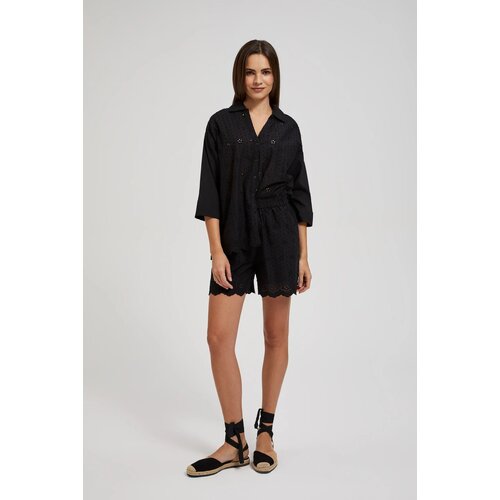 Moodo Women&amp;#039;s Linen Shorts - Black Slike