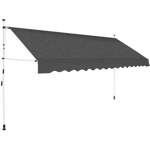 vidaXL Ročno zložljiva tenda 350 cm antracitna