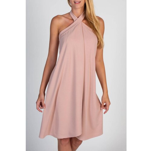 Fenzy Elegantna Mini Obleka S Halter Ovratnikom Maxwell, Roza Cene