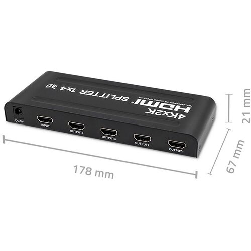 Qoltec 51798 Active HDMI Splitter 4 x HDMI 4K x 2K | 3.4Gb /s Cijene