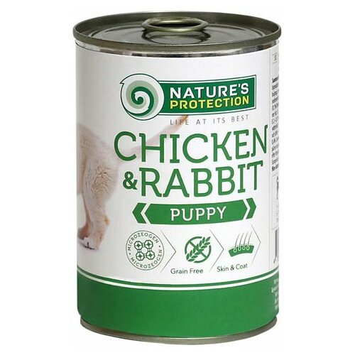 Natures Protection hrana u konzervi za štence - piletina i zečetina 400gr Slike