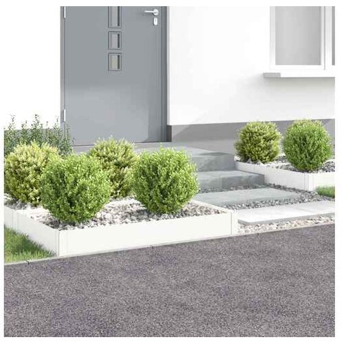 vidaXL Ograda oko Travnjaka 4 kom. 100 x 60 x 20 cm Čelik Bijela - Bijela 100 x 60 x 20 cm 4 Cijene