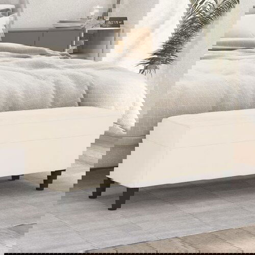 VidaXL Klop krem 100x35x41 cm žamet Slike
