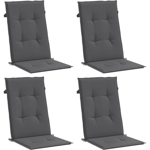  Jastuci za vrtne stolice 4 kom antracit 120x50x3 cm od tkanine Slike
