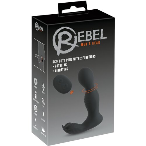 Rebel RC Butt Plug with 2 Functions 5402255 Black Slike