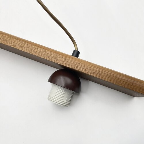  Luster na sajli AIDA 3xE27/15W/230V prečnik 25 cm hrast/krem Slike